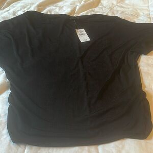 NWT Daytrip sz med black silky boatneck top.